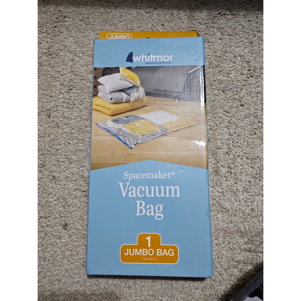 Whitmor Spacemaker Jumbo vacuum clothing storage bag designed to compact storage